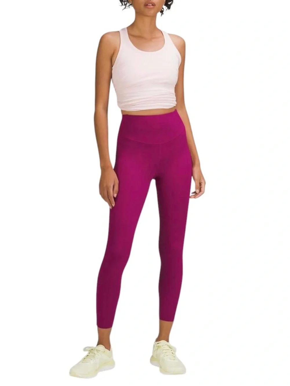 Base Pace High-Rise Running Tight Legging 25" Pink Purple Nulux Sz 10 - Picture 12 of 15